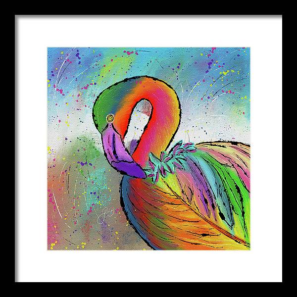 Flamingo Celebration - Framed Print