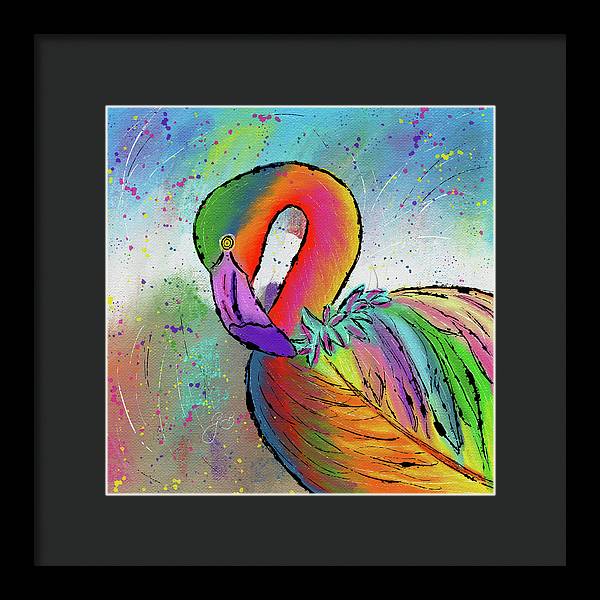 Flamingo Celebration - Framed Print