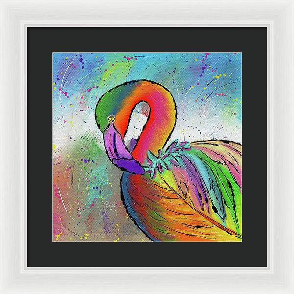 Flamingo Celebration - Framed Print