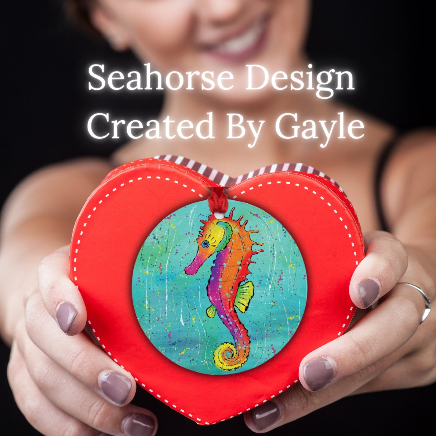 Sea Horse Celebration Ornament - One-Sided (Round)