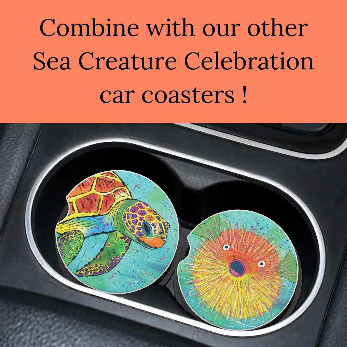 Sea Turtle Sandstone Car Coaster