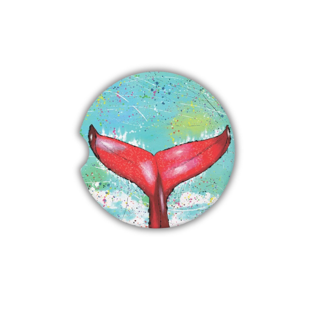 Whale Tail Sandstone Car Coaster | Design Created By Gayle