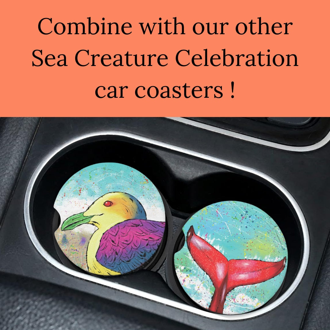 Seagull Sandstone Car Coaster | Design Created By Gayle