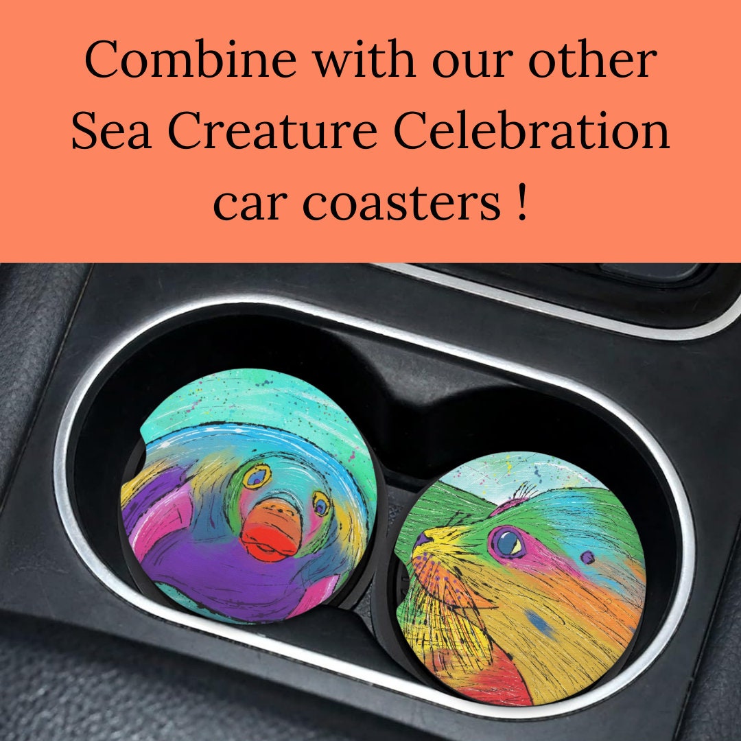 Seal Sandstone Car Coaster | Design Created By Gayle
