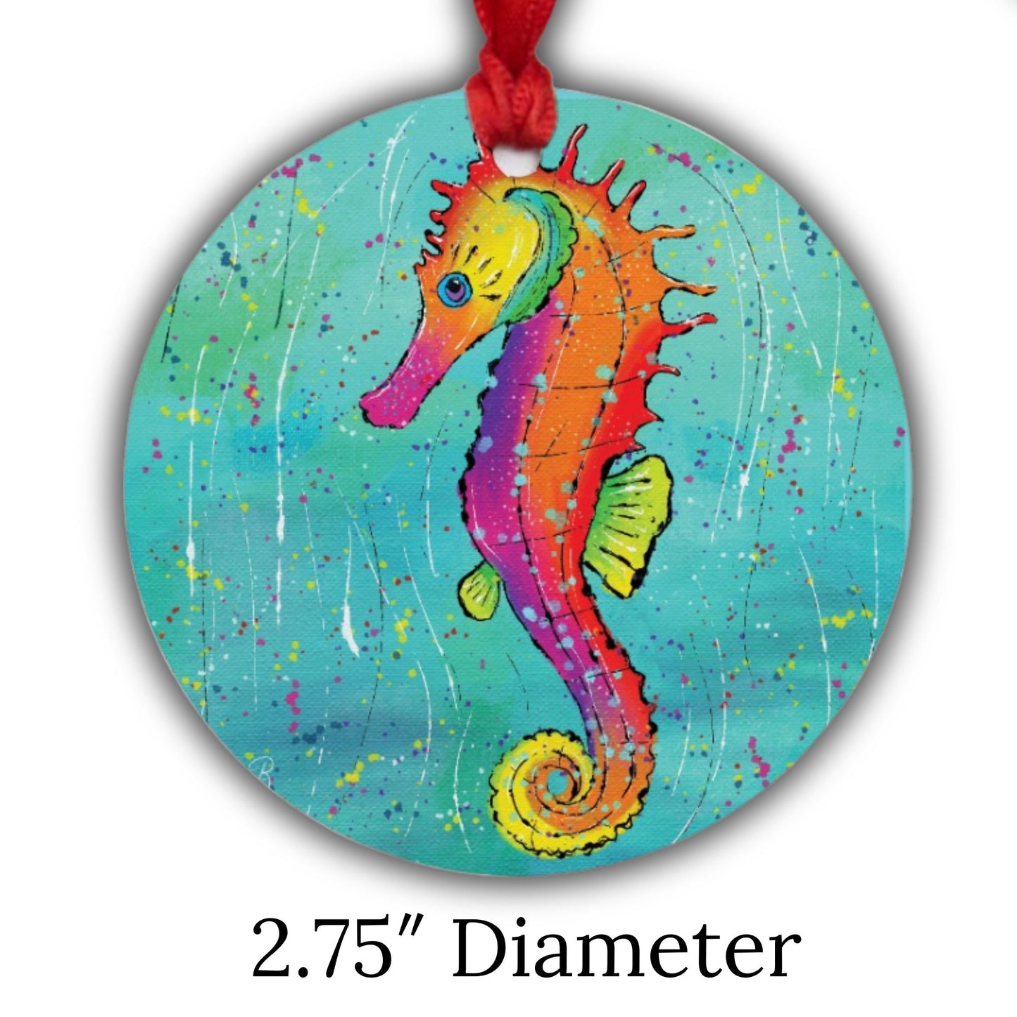 Sea Horse Celebration Ornament - One-Sided (Round)