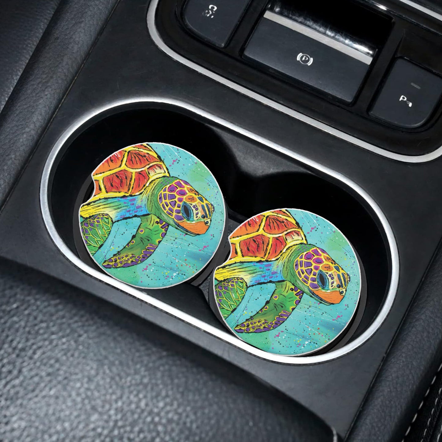 Sea Turtle Sandstone Car Coaster