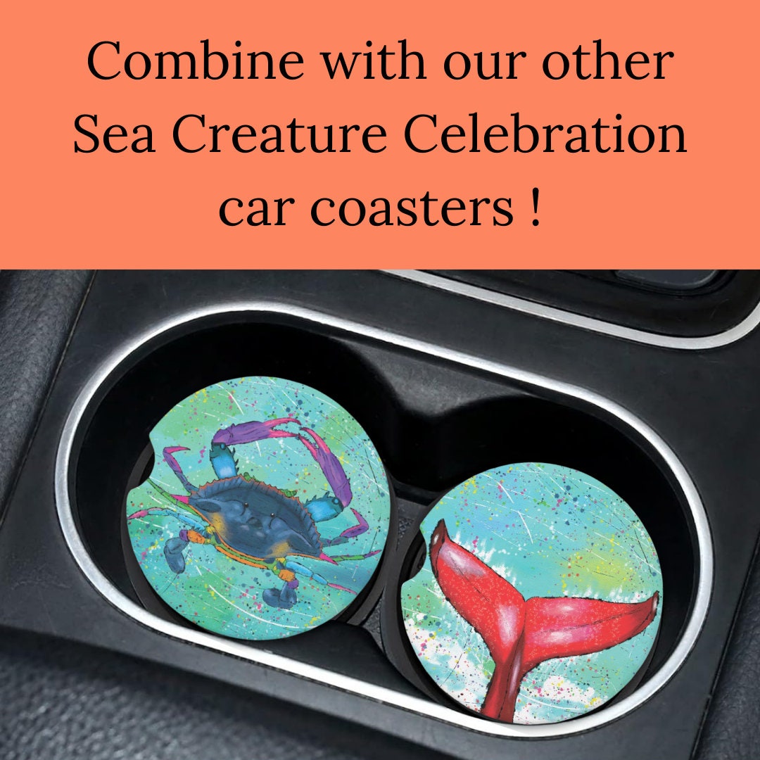 Whale Tail Sandstone Car Coaster | Design Created By Gayle