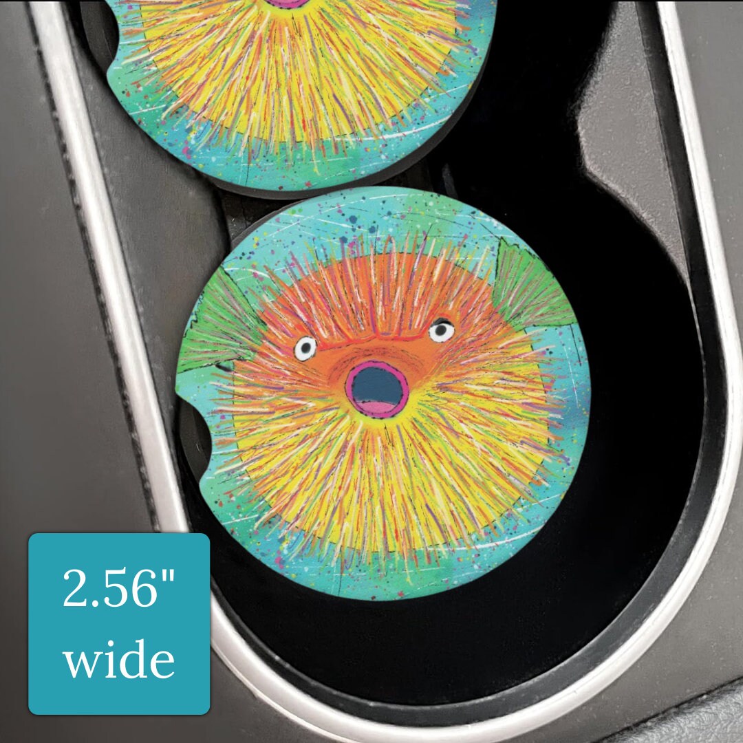 Pufferfish Sandstone Car Coaster | Design Created By Gayle