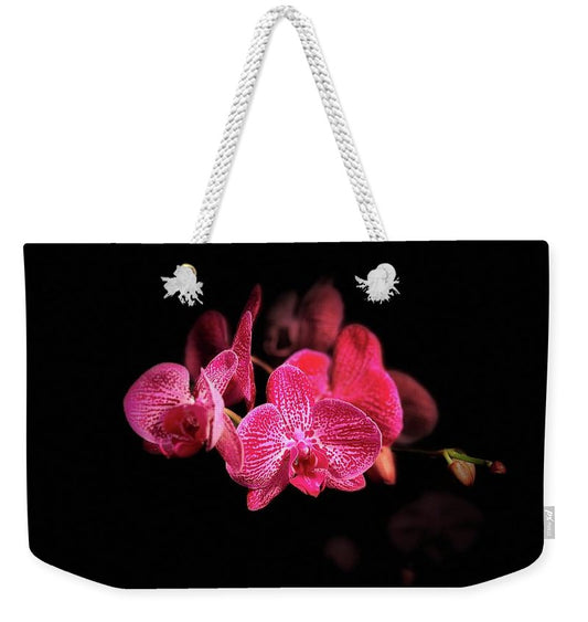 Orchid in Black - Weekender Tote Bag