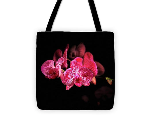 Orchid in Black - Tote Bag