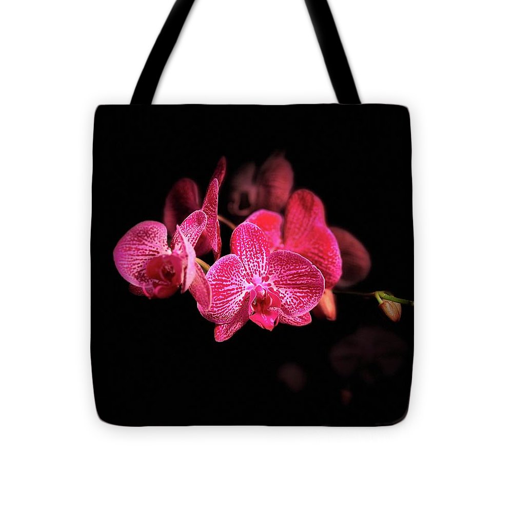 Orchid in Black - Tote Bag