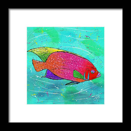 Pink Fish Celebration - Framed Print