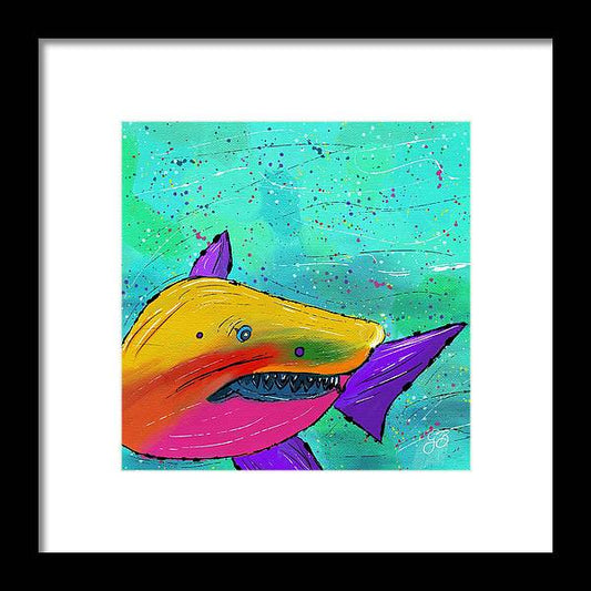 Shark Celebration - Framed Print
