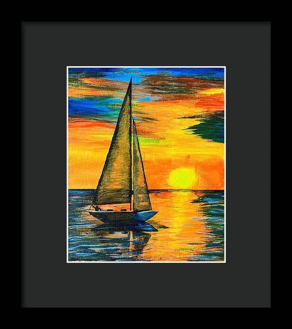 Sunset Sail - Framed Print