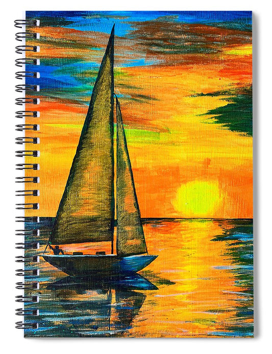 Sunset Sail - Spiral Notebook