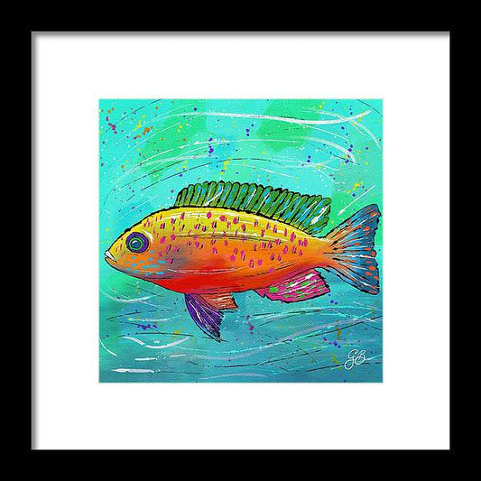 Yellow Fish Celebration - Framed Print