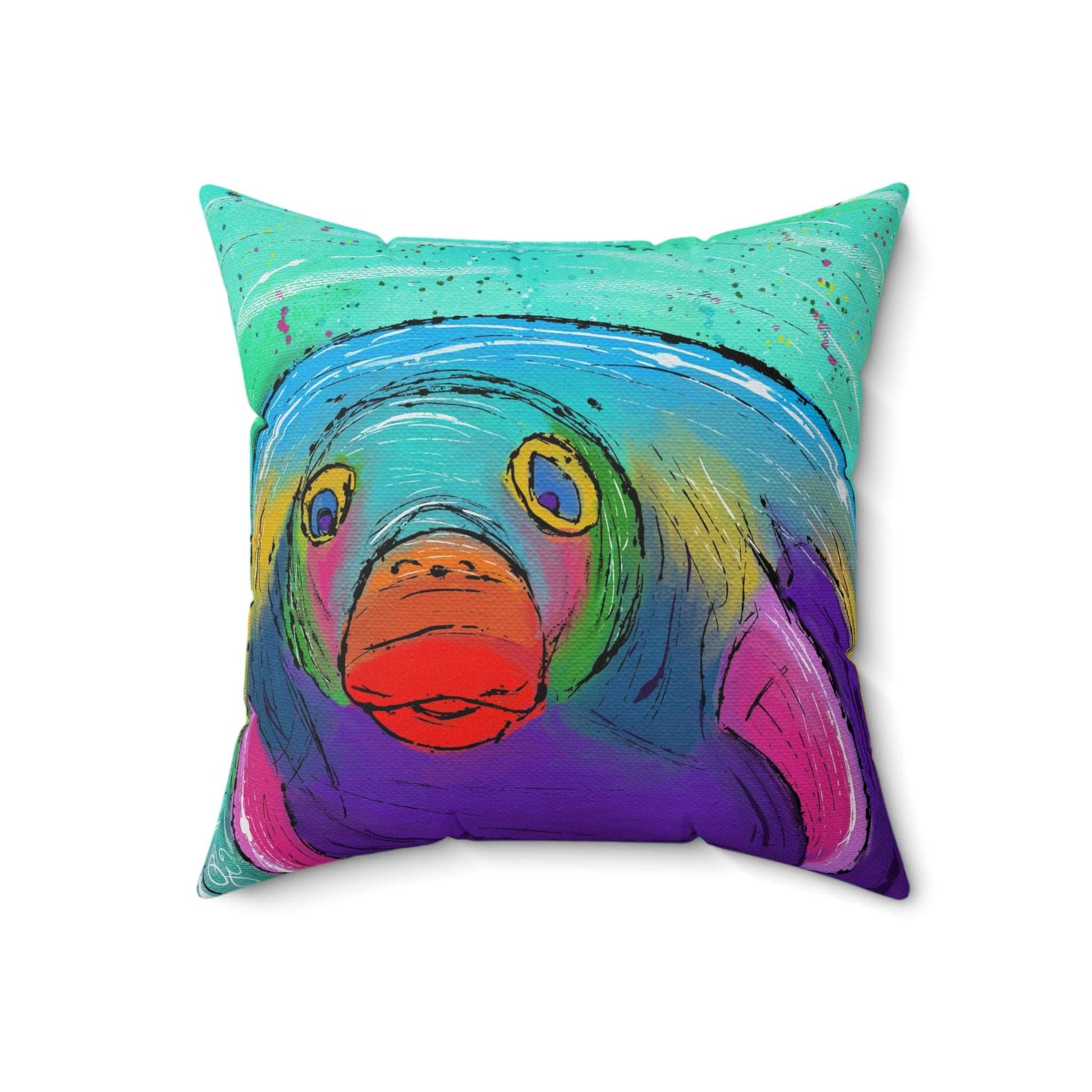 Manatee Square Pillow