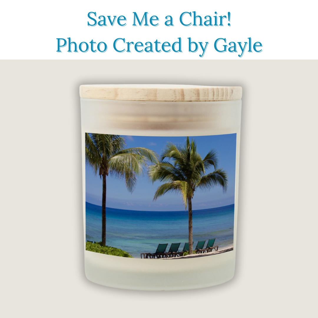 Save Me a Chair Candle Frosted Glass (Hand Poured 11 oz)