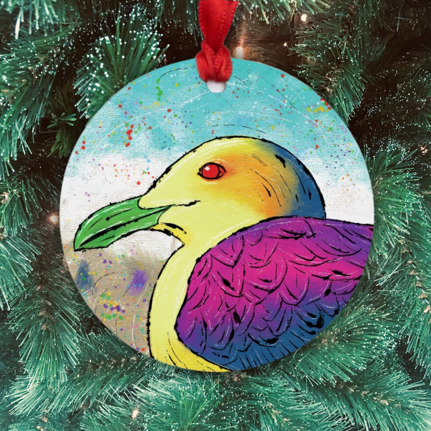 Seagull Ornament - One-Sided (Round)