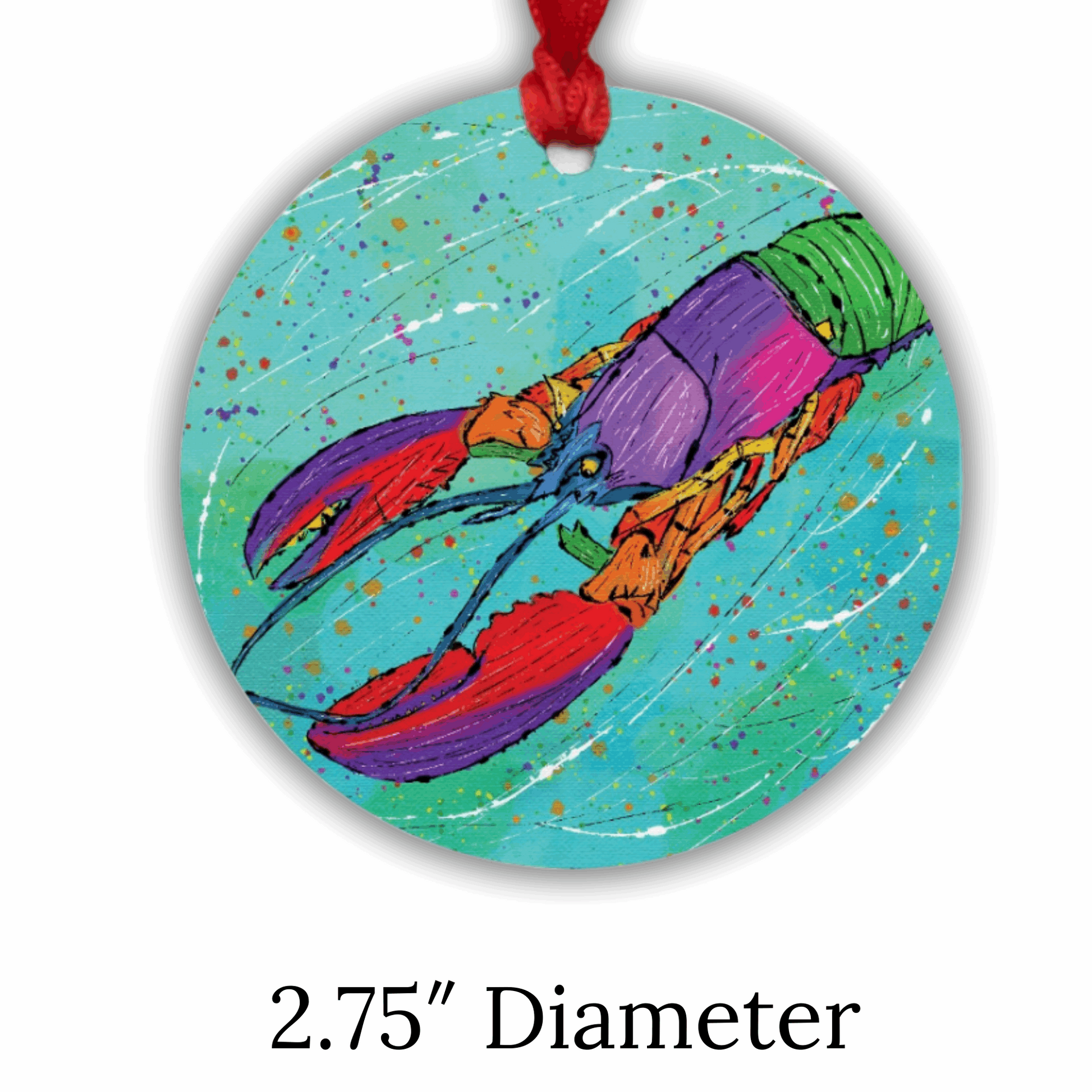 Lobster Ornament - One-Sided (Round)