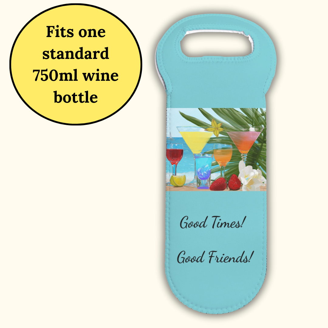 Wine Tote Tropical Beverages - Single - Teal