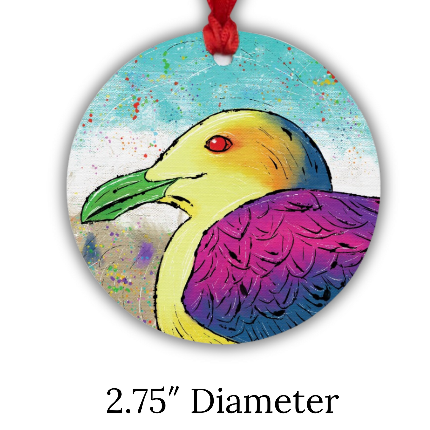 Seagull Ornament - One-Sided (Round)