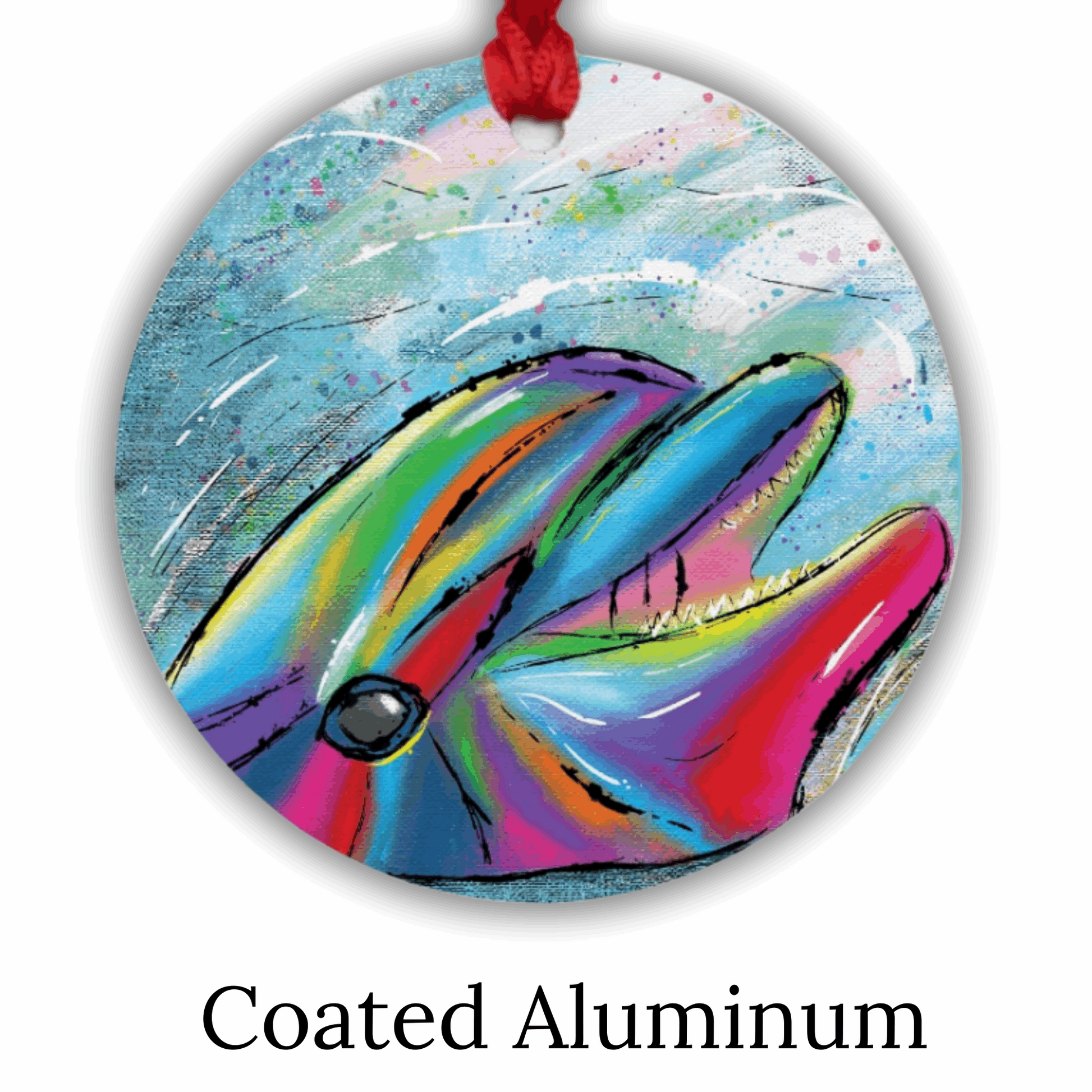 Dolphin Ornament - One-Sided (Round)