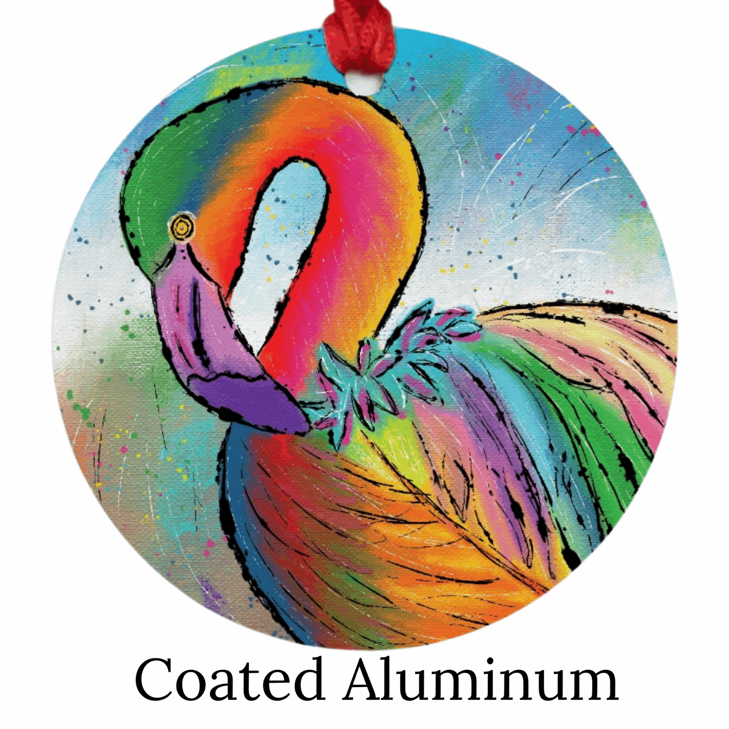 Flamingo Ornament - One-Sided (Round)