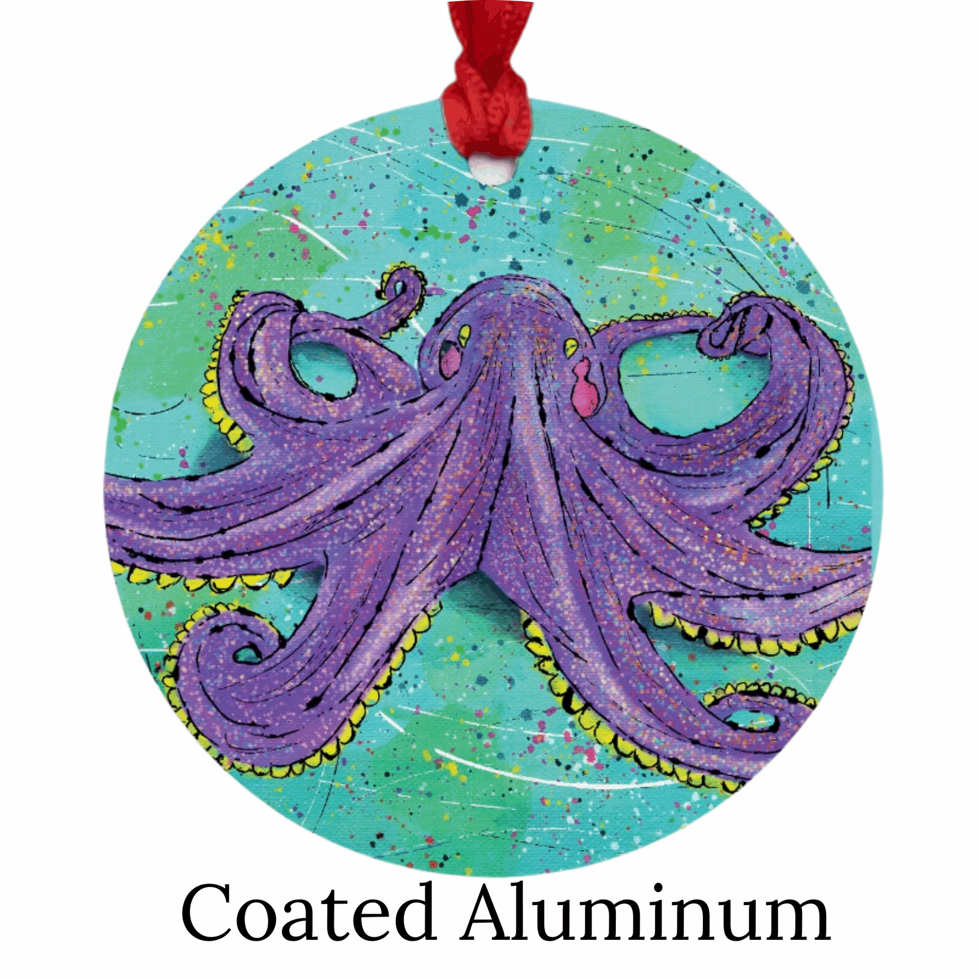 Octopus Celebration Ornament - One-Sided (Round)