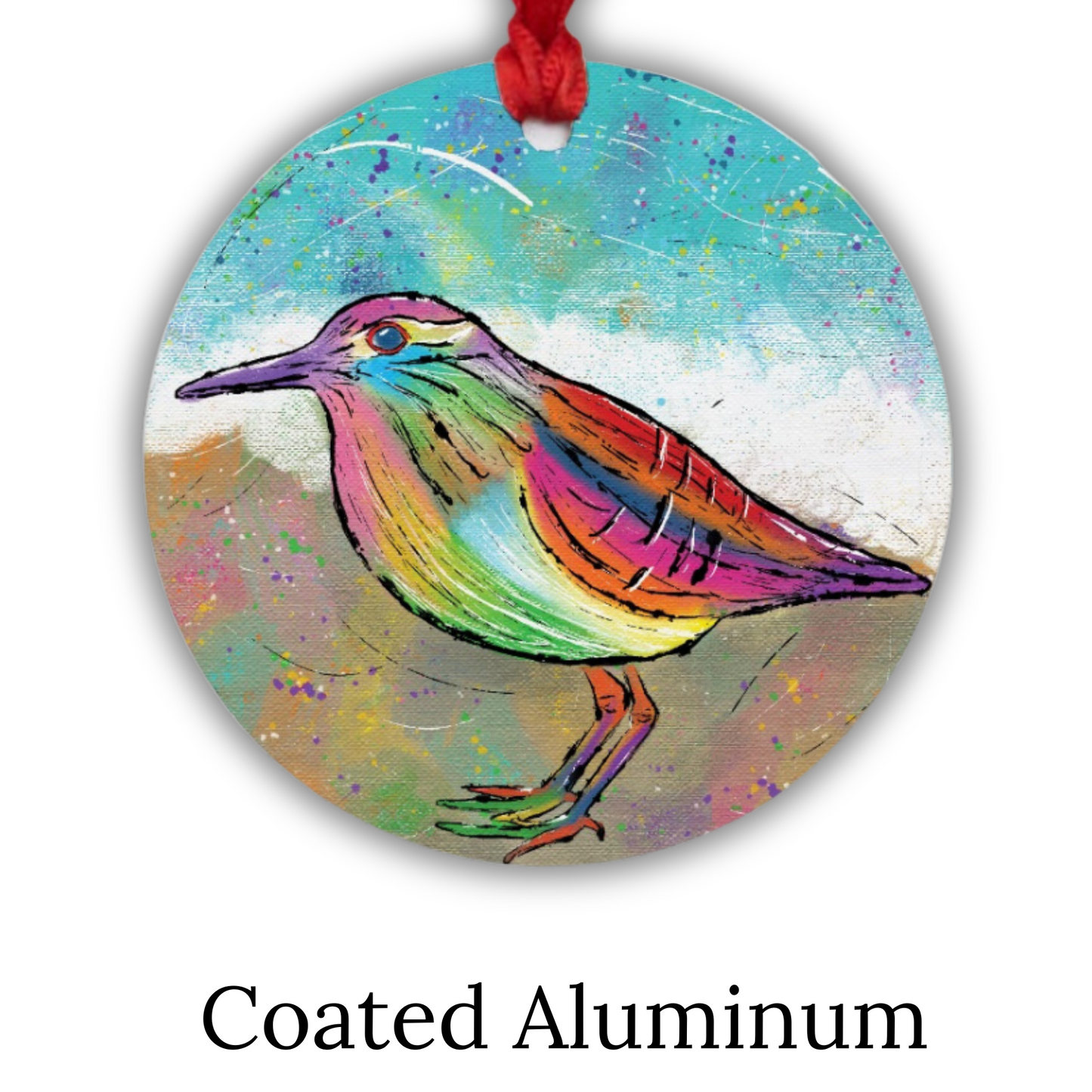 Sandpiper Ornament - One-Sided (Round)