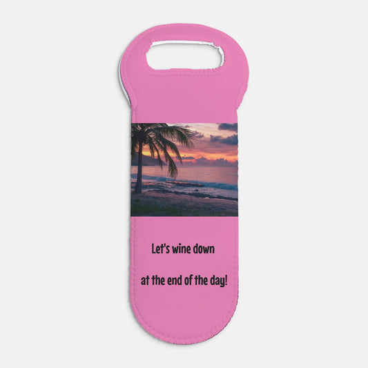 Wine Tote Tropical Beverages -Single - Pink
