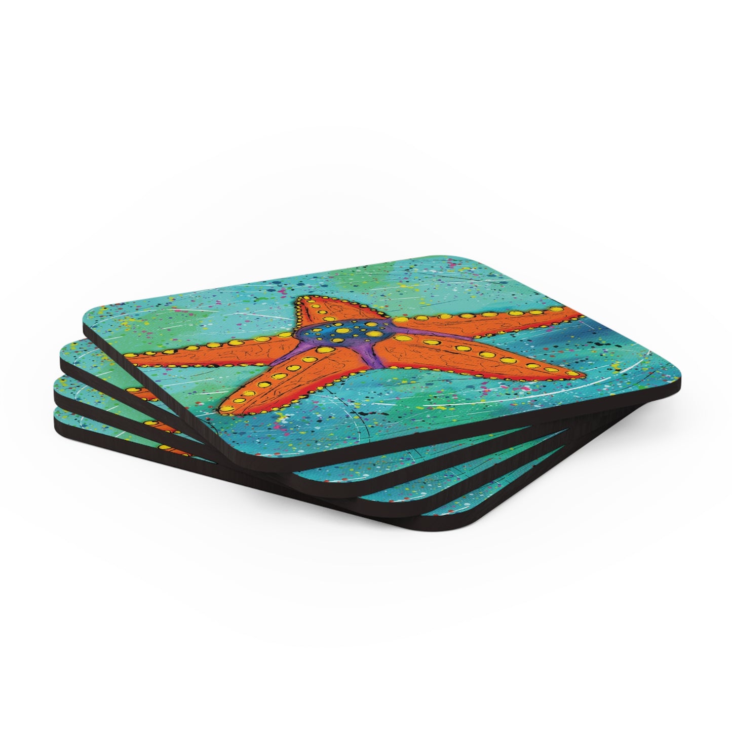 Starfish Coasters Set of 4 | Original Art Created by Gayle