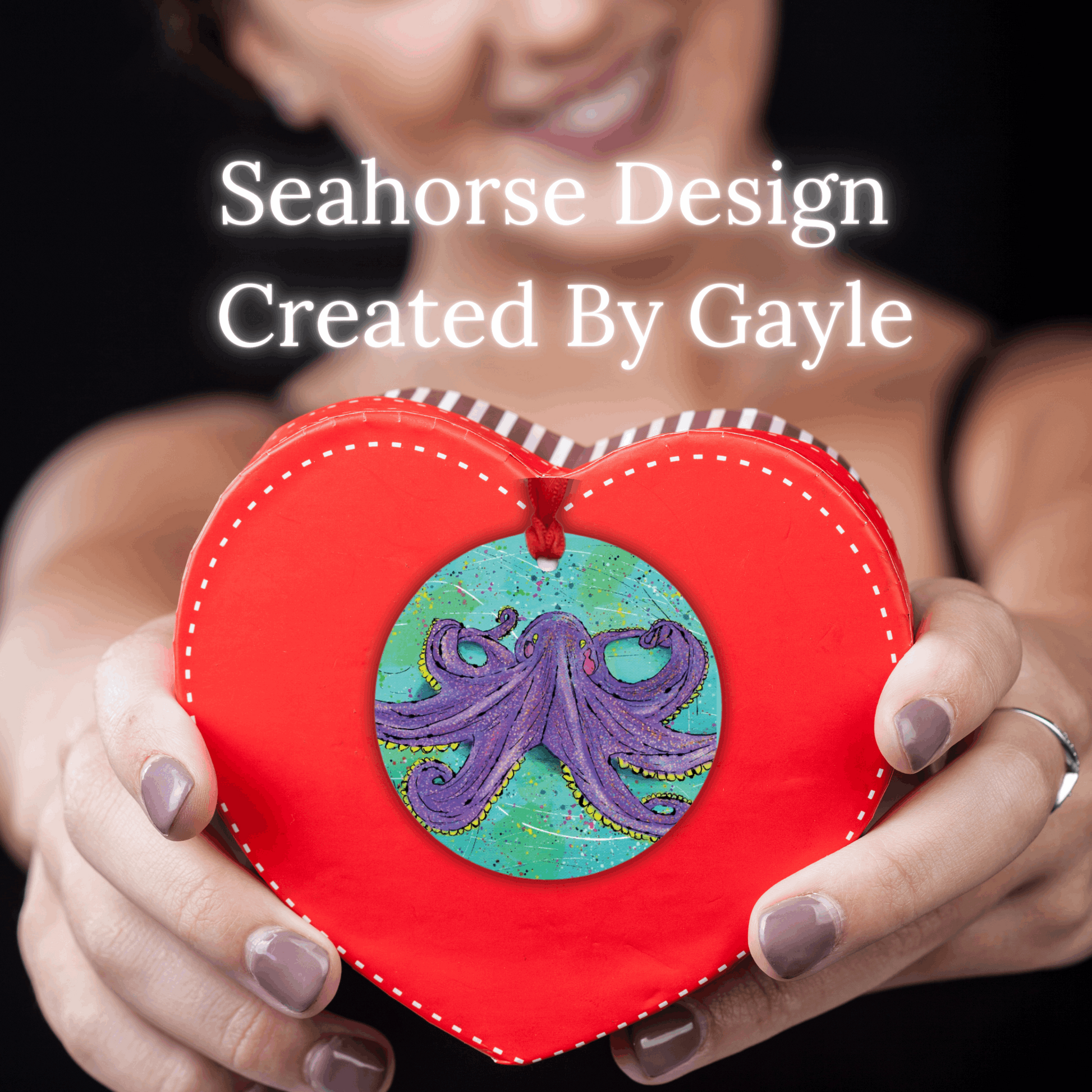 Octopus Celebration Ornament - One-Sided (Round)