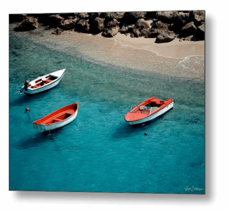 Boats of Bonaire - Metal Print