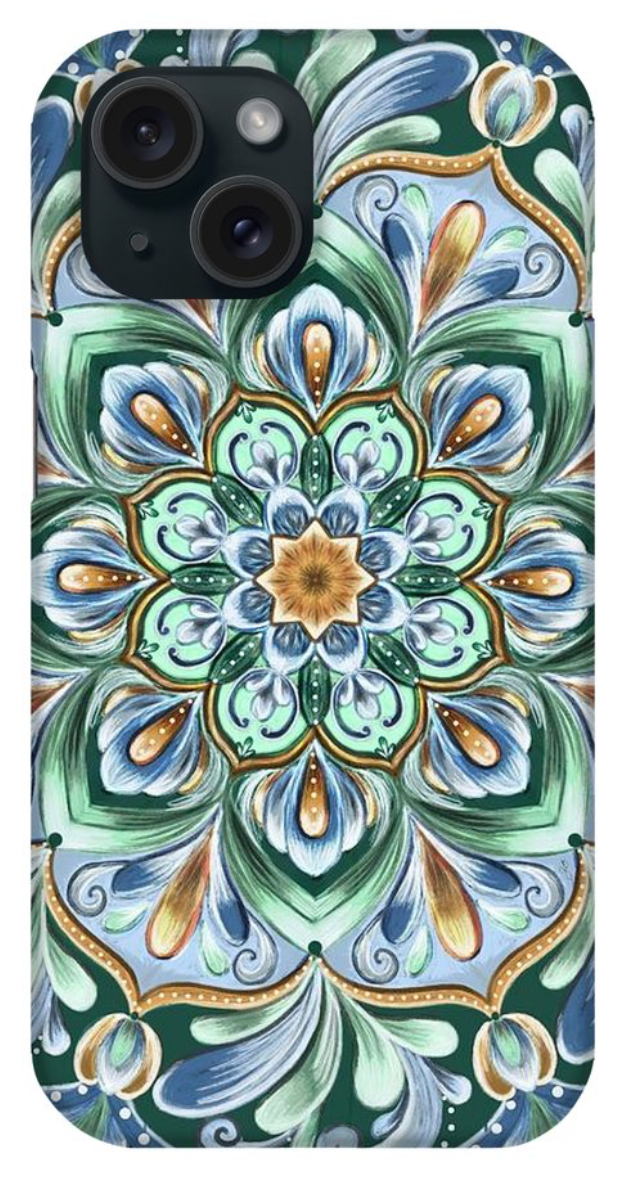 Calming Blue Mandala - Phone Case