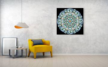 Calming Blue Mandala - Acrylic Print