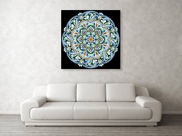 Calming Blue Mandala - Acrylic Print