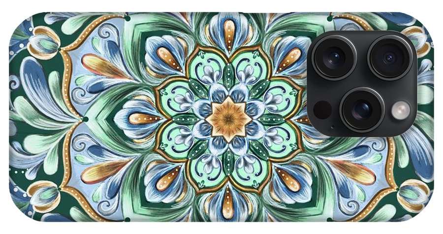 Calming Blue Mandala - Phone Case