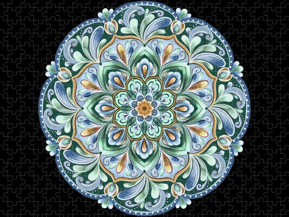 Calming Blue Mandala - Puzzle