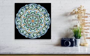 Calming Blue Mandala - Acrylic Print