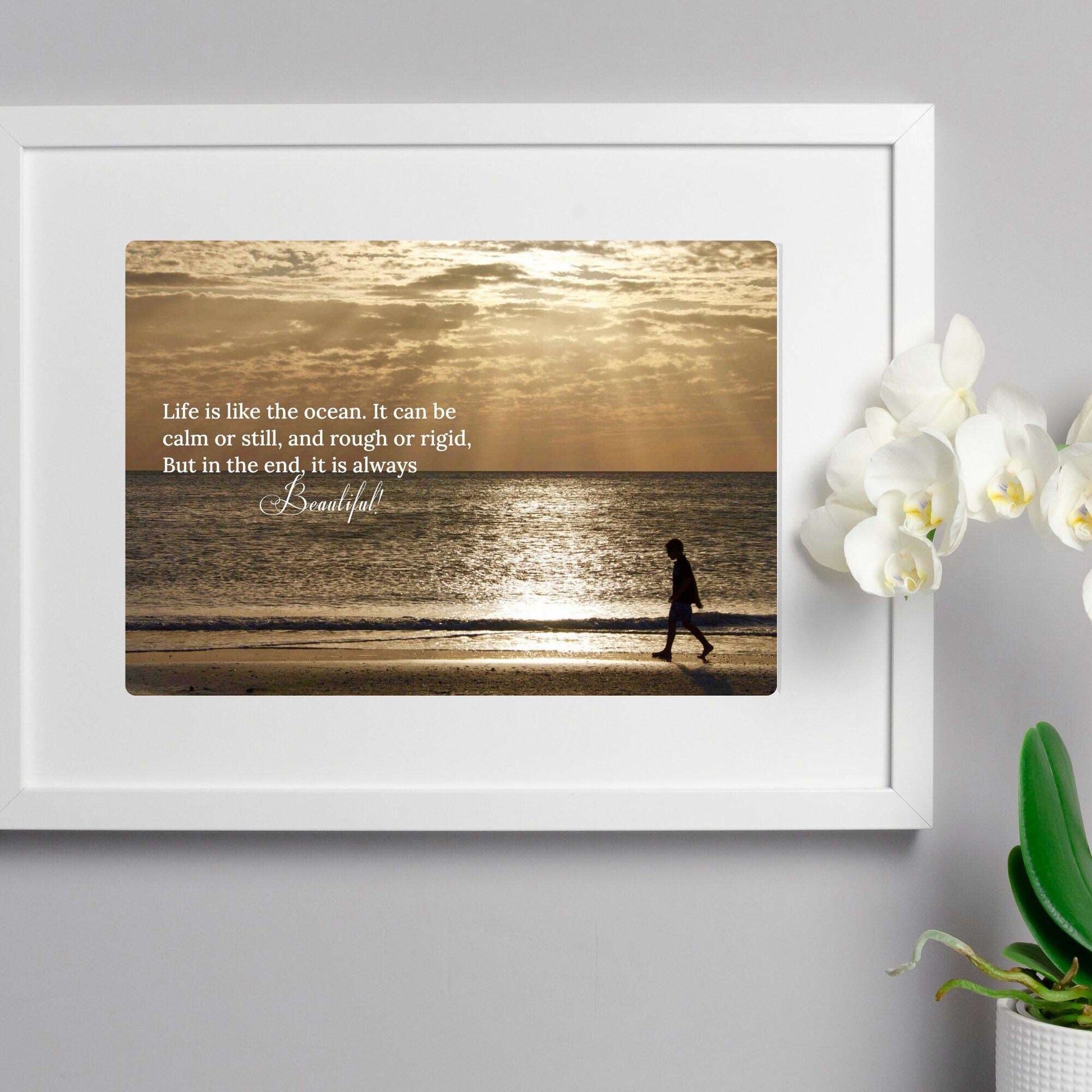 Inspiration Quote Beach Sunset Photo | Created By Gayle