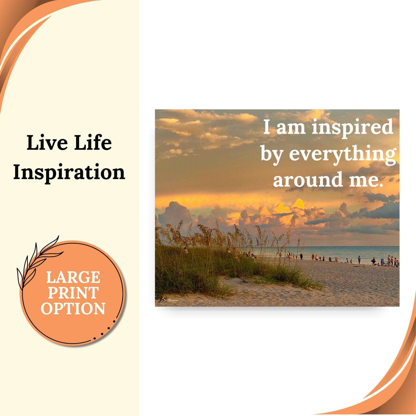 Inspiration Original Photo Quote with Beach Sunset | Created By Gayle