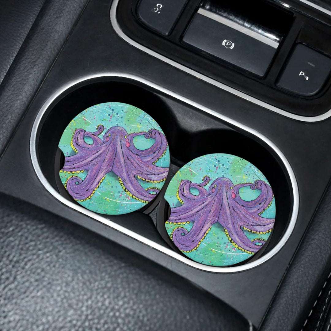 Octopus Sandstone Car Coaster | Design Created By Gayle