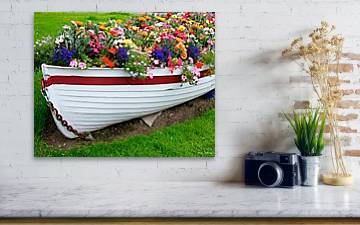 Kinsale Boat of Flowers - Acrylic Print