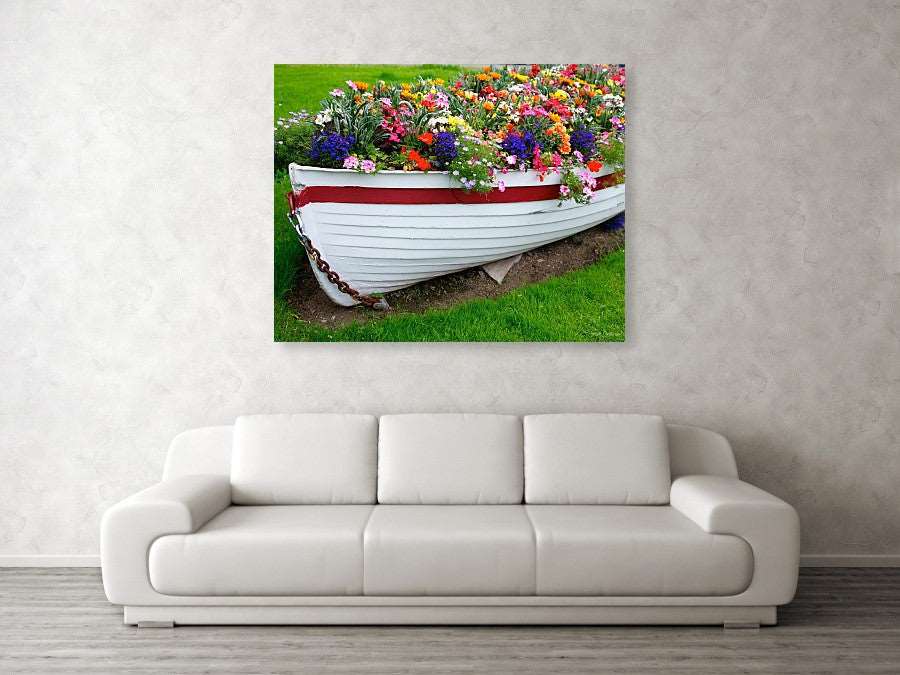 Kinsale Boat of Flowers - Acrylic Print