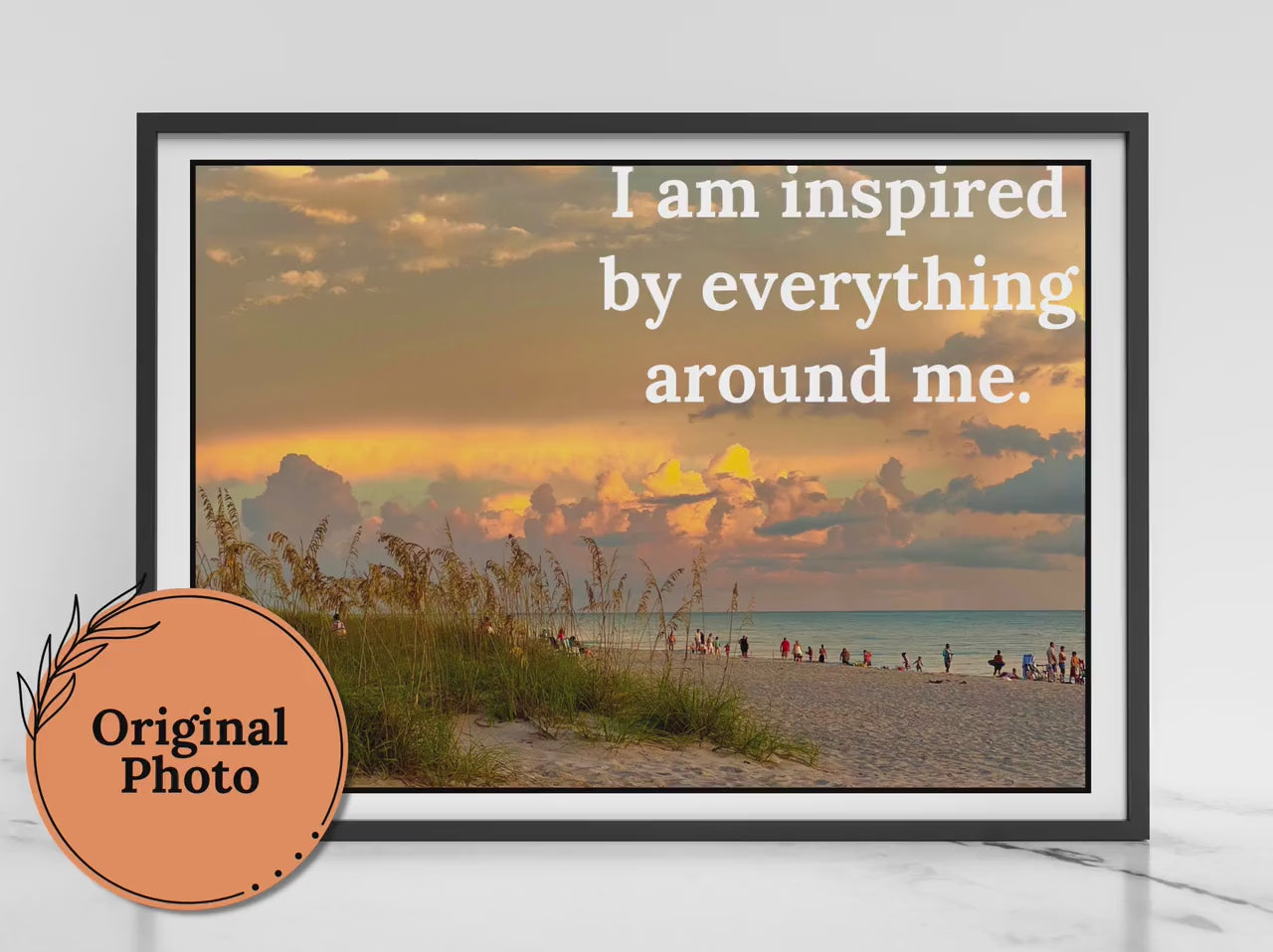 Inspiration Original Photo Quote with Beach Sunset | Created By Gayle