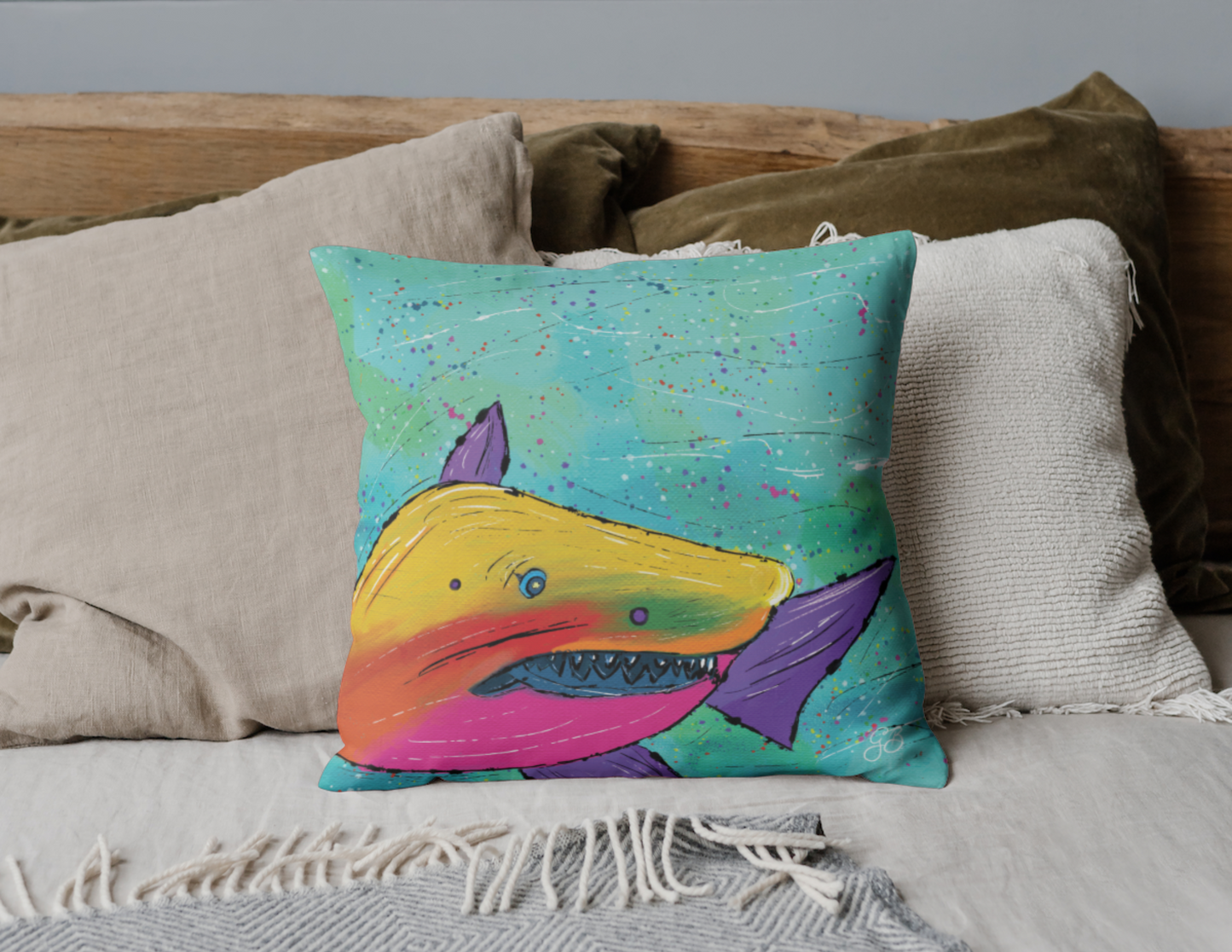 Shark Square Pillow