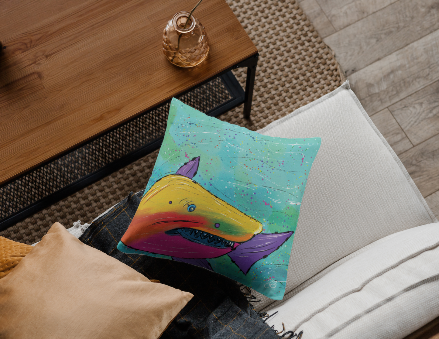 Shark Square Pillow