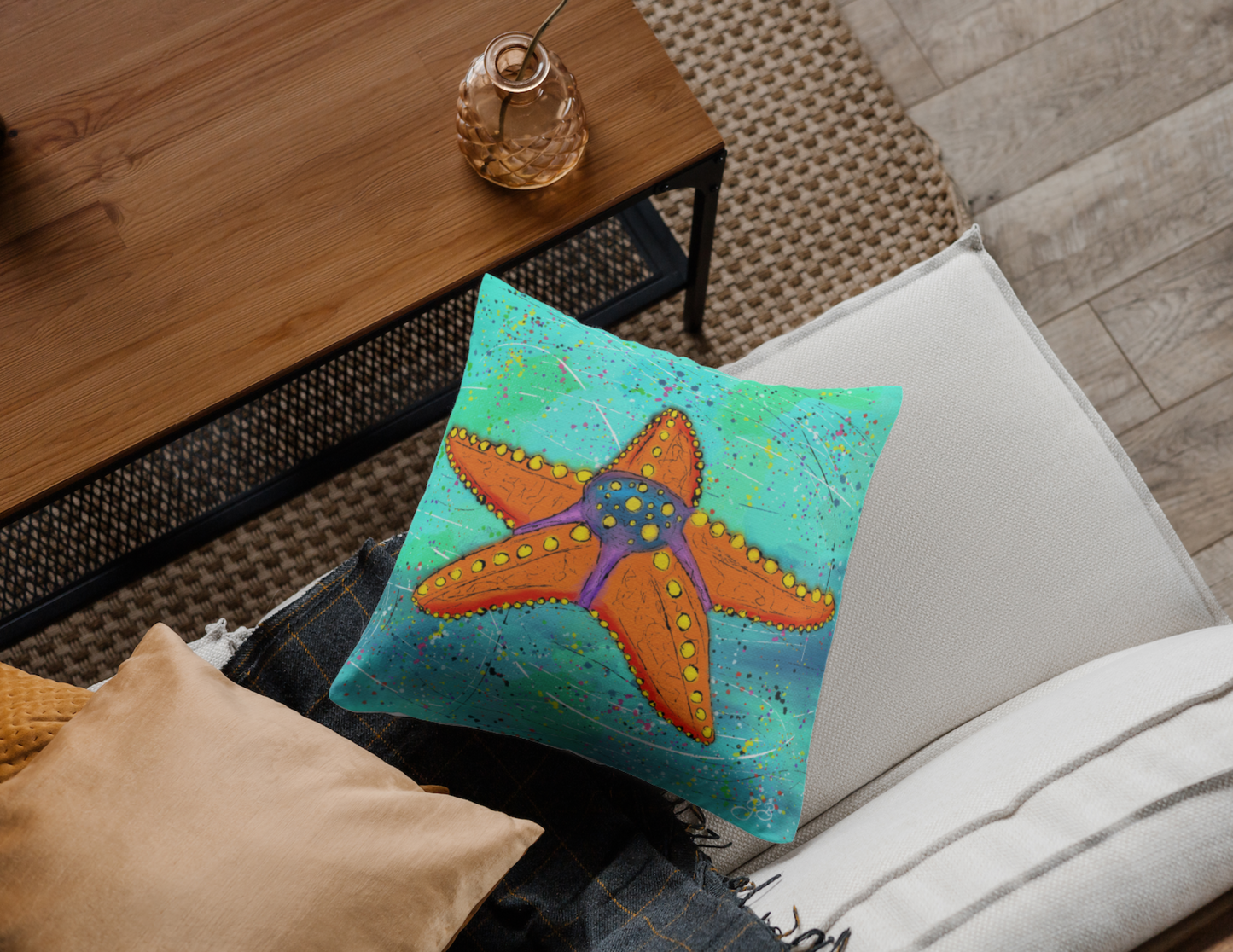 Starfish Square Pillow