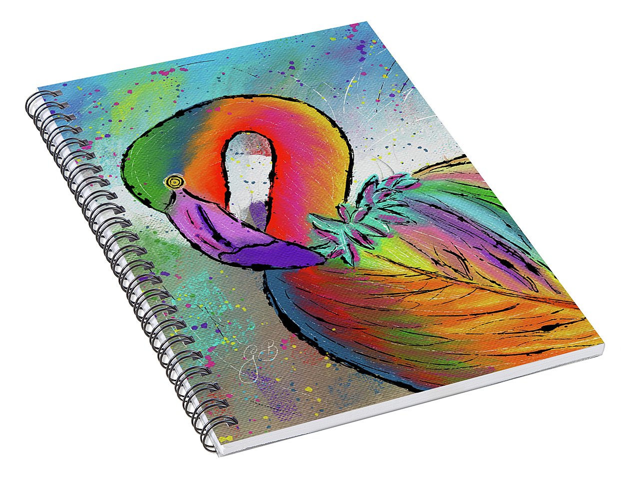 Flamingo Celebration - Spiral Notebook